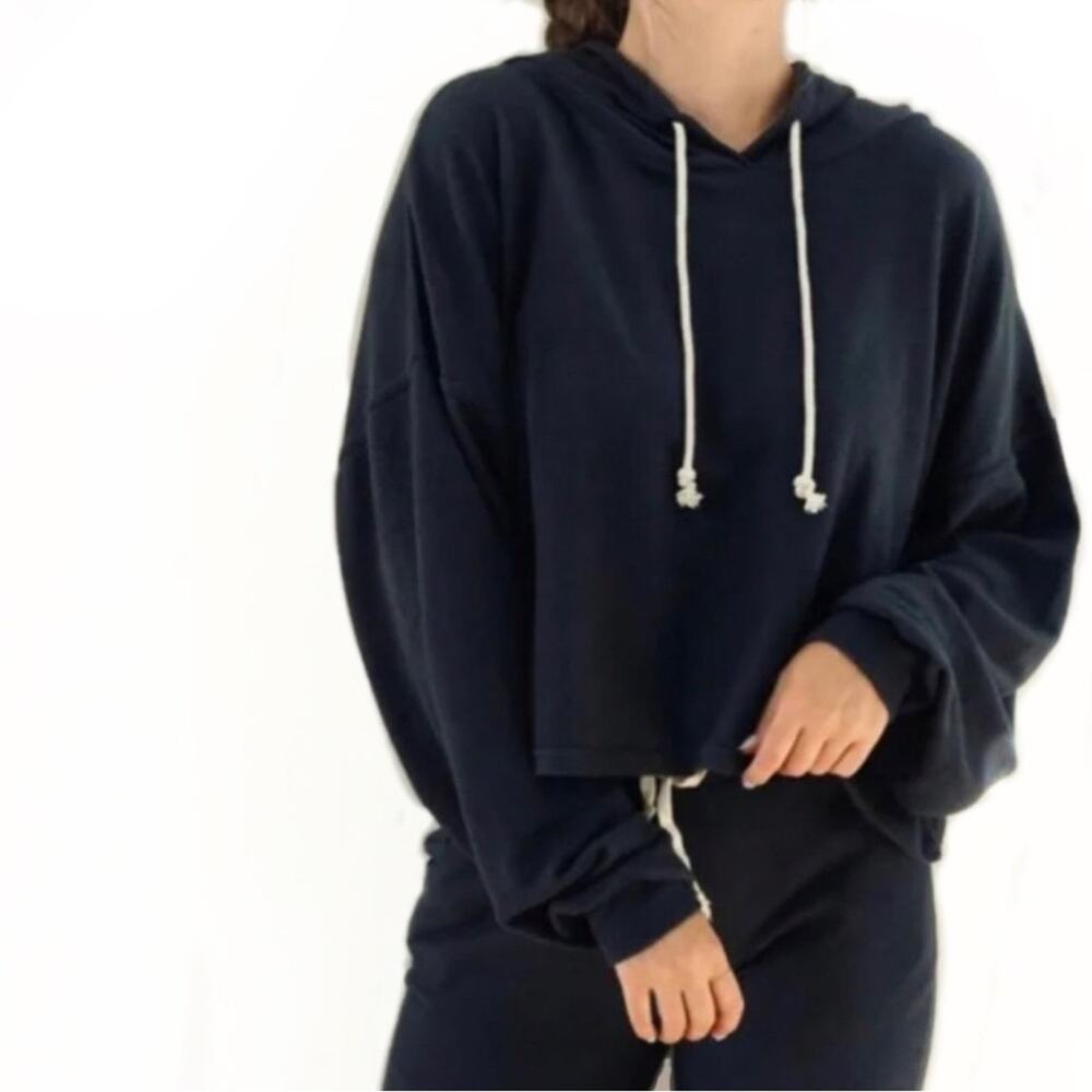 NWT CJLA Oversized Cozy Normcore Street Griffin Black Hoodie Sweatshirt S $48